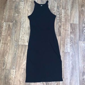 Long black ribbed dress from Old Navy size L